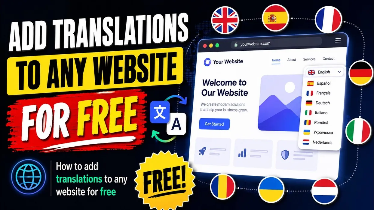 Cover for How to Add Translations to Any Website for Free